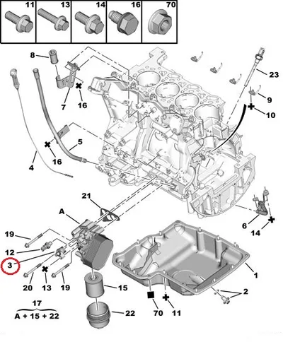 Jahutusvedeliku flants OEM Jumper/Boxer/Ducato 2,2HDI 2006- - FIAT  9666994480 - OE - 100% Genuine Part