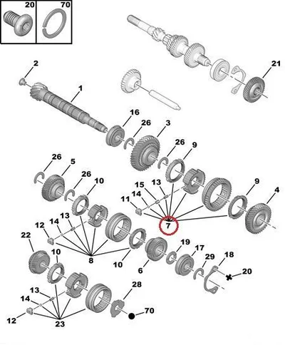 Sünkronisaator 1-2 käik OEM Citroen/Peugeot MA/MA5 käigukast - PSA  1611564480 - OE - 100% Genuine Part