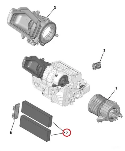Salongiõhu filter aktiivsöega OEM Peugeot 308 II/ 508 2018- - PSA  9804163480 - OE - 100% Genuine Part