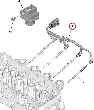 Eelsüüteküünalde juhtmestik OEM Citroen/Peugeot 1,6HDi Euro4 - PSA  5969C0 - OE - 100% Genuine Part