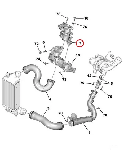 Drosselklapp OEM Citroen/Peugeot 2,0HDi DW10CTED4 - PSA  0345G7 - OE - 100% Genuine Part