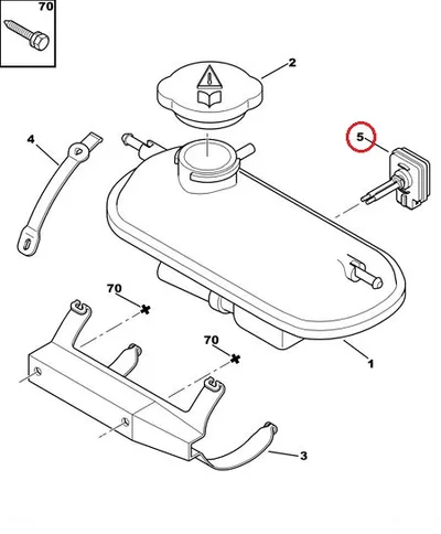 Jahutusvedeliku taseme andur OEM Citroen/Peugeot - PSA  1306C0 - OE - 100% Genuine Part