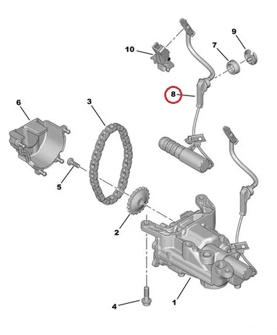 Õlipumba solenoidklapp OEM Citroen/Peugeot 1,6 EP-mootorid - PSA  V764723880 - OE - 100% Genuine Part