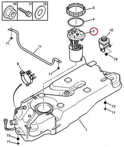 Kütusetaseme andur OEM Berlingo/Partner/Xsara Picasso - PSA  1525HJ - OE - 100% Genuine Part