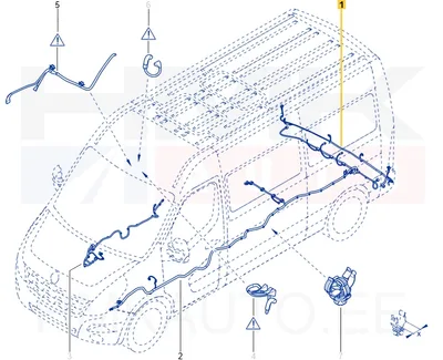 Parkimisandurite juhtmestik tagumine OEM Renault Master 2,3DCI 2019- (RWD+FWD ilma astmelauata stange)  (2-le andurile) - REN  240154695R - OE - 100% Genuine Part