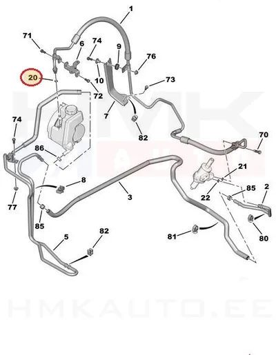 Roolivõimendi toru tihend OEM Citroen/Peugeot - PSA  400630 - OE - 100% Genuine Part