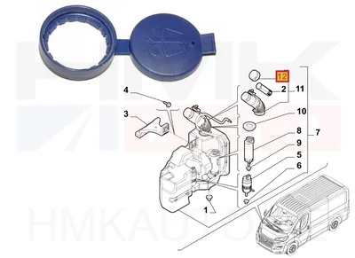 Klaasipesuri paagi kork OEM Jumper/Boxer/Ducato 2014- - PSA  1612870880 - OE - 100% Genuine Part