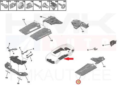 Põhjakate eesmine vasak OEM Peugeot C5 ,407,508 2010- - PSA  7013LN - OE - 100% Genuine Part