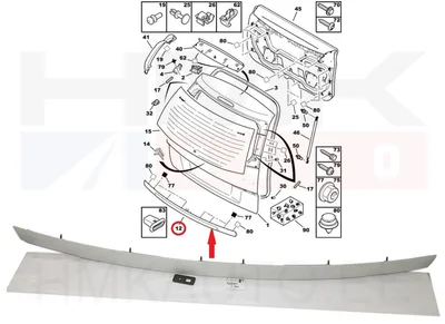 Numbritulede katteliist OEM Citroen C4 Picasso 06-Kombi - PSA  8742N1 - OE - 100% Genuine Part
