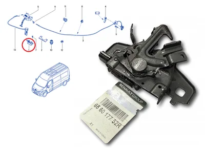 Kapoti lukusti OEM Renault Master III 2019- - REN  656017752R - OE - 100% Genuine Part