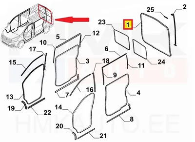 Tagauste ava tihend OEM Renault Trafic II-III/Opel Vivaro I-II/Nissan Primastar-NV300 -2016 (H1) - REN  8200032788 - OE - 100% Genuine Part