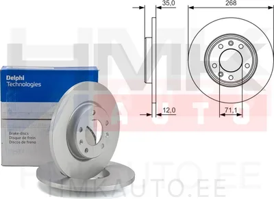 Piduriketas tagumine Citroen Berlingo 2018-, C4 Picasso / Peugeot 308, 3008, 408, 508, Rifter, Partner 2018-   268/12 - BG4661C - Delphi