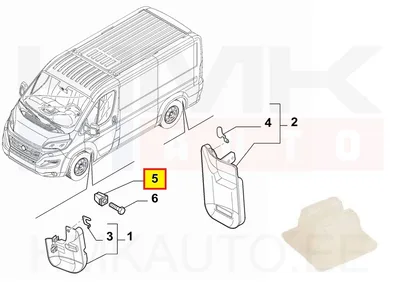 Tüübel (kruvi pesa) OEM Jumper/Boxer/Ducato 2006- (1tk.) - FIAT  14229280 - OE - 100% Genuine Part