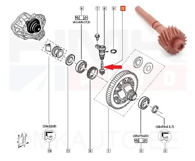 Spidomeetri hammasratas OEM Renault Trafic 18H - REN  8200043849 - OE - 100% Genuine Part