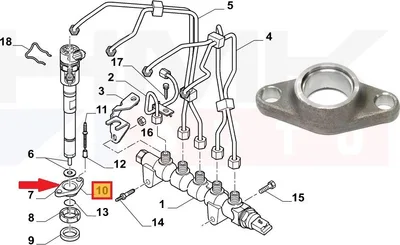 Pihusti kinnitusklamber OEM Citroen/Peugeot/Fiat 1,6HDi DV6TED4 - PSA  1609848680 - OE - 100% Genuine Part