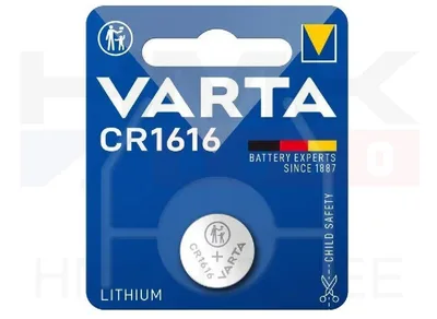 Patarei VARTA CR1616 3V lithium 16,0x1,6mm - CR1616 - Varta
