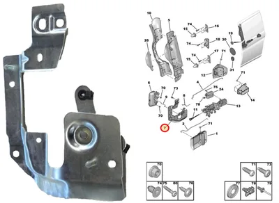 Ukselingi alusraam, liuguks vasak OEM Berlingo/Partner 2005- - PSA  9137F7 - OE - 100% Genuine Part