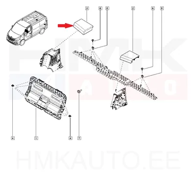 Tagaosa polster parem OEM Renault Trafic 2016- - REN  849760222R  - OE - 100% Genuine Part