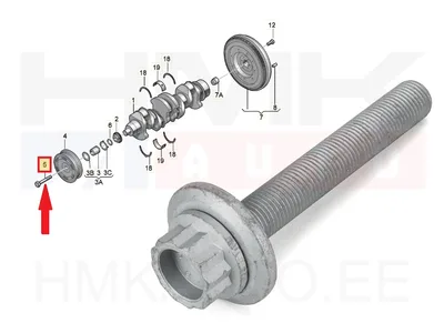 Väntvõlli rihmaratta kinnituspolt OEM VAG 1,4-1,6TSI  M14x1,50-L100 - N91048601 - OE - 100% Genuine Part