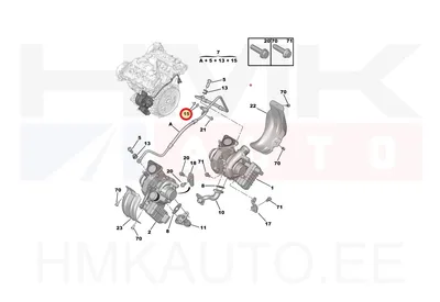 Turbo õlitustoru tihend OEM Citroen/Peugeot - PSA  038031 - OE - 100% Genuine Part