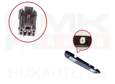Pistik juhtmetega 2-klemmi (numbrivalgusti) Renault Kangoo II - REN  265103161R/X