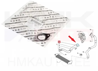 Turbo õhutoru tihend OEM Fiat Doblo 1,3JTD - FIAT  51745708 - OE - 100% Genuine Part