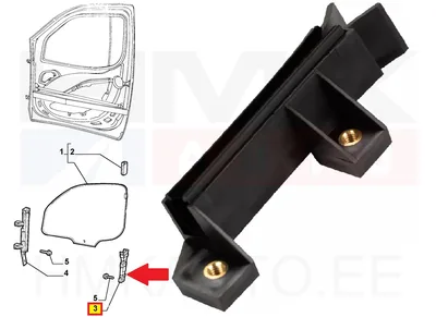 Küljeklaasi juhik esiuksele vasak OEM Fiat Doblo - FIAT  46745483 - OE - 100% Genuine Part