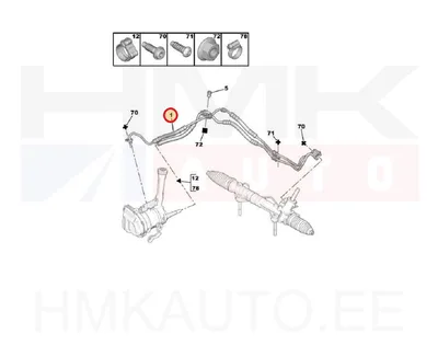 Roolivõimendi torude komplekt OEM Berlingo/Partner - PSA  4014SL - OE - 100% Genuine Part