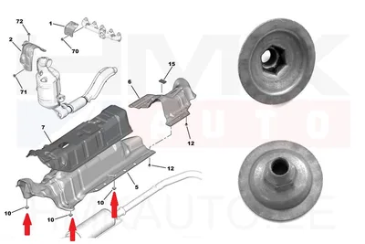 Kuumapleki mutter OEM Citroen/Peugeot - PSA  171844 - OE - 100% Genuine Part