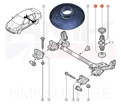 Keerdvedru padi, tagumine OEM Clio II - REN  7700839340 - OE - 100% Genuine Part