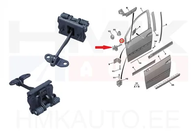 Uksepiiraja esiuksele OEM Peugeot 807 / Citroen C8 - FIAT  1440205580 - OE - 100% Genuine Part
