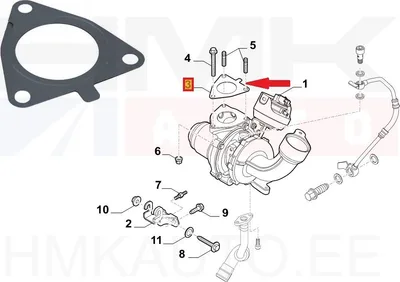 Turbo tihend OEM Citroen/Peugeot DW10CE - PSA  037675 - OE - 100% Genuine Part