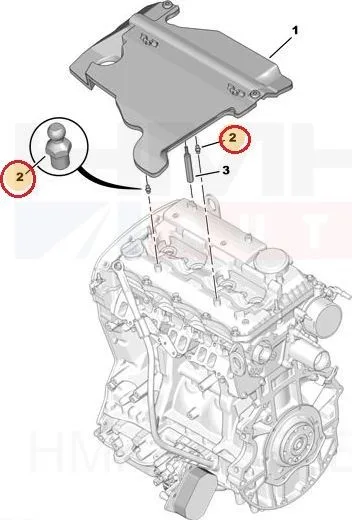 Mootorikatte kinnituspuks OEM Boxer/Jumper 2,2HDi 06- - PSA  0137E2 - OE - 100% Genuine Part