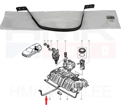 Kütusepaagi kinnitusvits OEM Renault Laguna I (lühike) - REN  7700824943 - OE - 100% Genuine Part