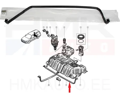 Kütusepaagi kinnitusvits OEM Renault Laguna I (pikk) - REN  7700821016 - OE - 100% Genuine Part