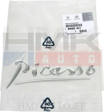 Embleem "Picasso" OEM Citroen/Peugeot - PSA  8665RY - OE - 100% Genuine Part