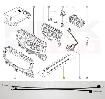 Soojendusploki trosside komplekt OEM Renault Trafic II 2009- - REN  275423988R - OE - 100% Genuine Part