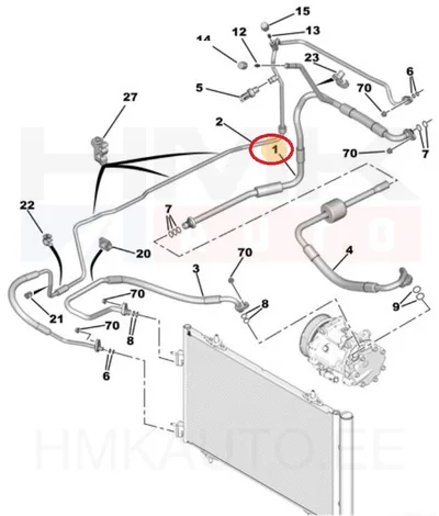 A/C toru OEM Citroen C5 08- - PSA  9808098280 - OE - 100% Genuine Part