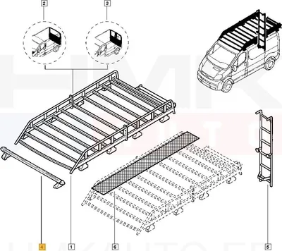 Katuseraami komplekt OEM Renault Trafic 2001-14 - REN  7711211611 - OE - 100% Genuine Part