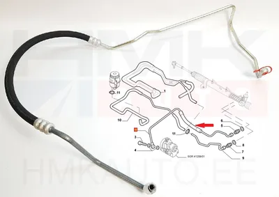 Roolivõimendi survetoru OEM Boxer/Jumper/Ducato 2,8HDi  -2006 - PSA  4020YA - OE - 100% Genuine Part