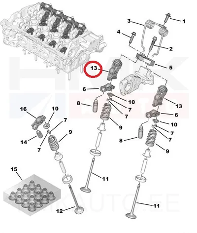 Klapitõusu nookur OEM Citroen/Peugeot 1,6VTI EP6 - PSA  091042 - OE - 100% Genuine Part