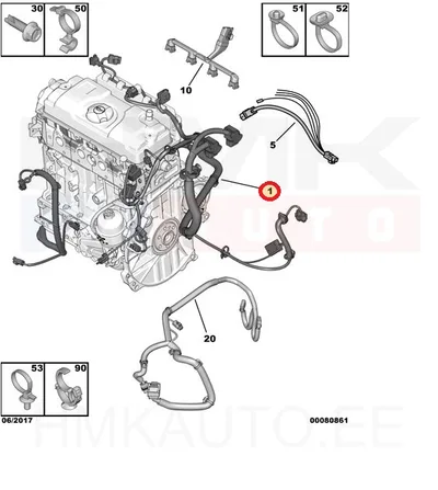 Mootori juhtmestik OEM Citroen/Peugeot TU1/TU3 Euro5 - PSA  6585N1 - OE - 100% Genuine Part