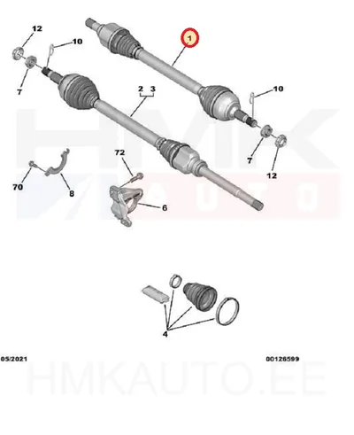 Veovõll komplektne vasak OEM Jumpy/Expert 2016- - PSA  9821573080 - OE - 100% Genuine Part
