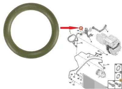 A/C toru tihend 13,4x2,4 OEM Jumper/Boxer/Ducato 2006- - PSA  6460N0 - OE - 100% Genuine Part