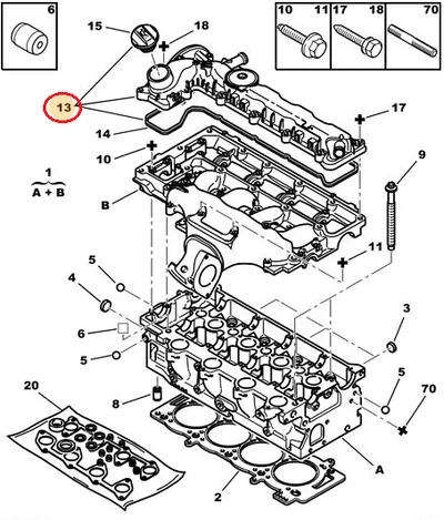 Klapikambri kaas OEM Citroen/Peugeot 2,0HDI/2,2HDI - PSA  0248H7 - OE - 100% Genuine Part