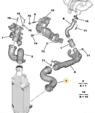 Turbo lõdvik OEM Citroen/Peugeot - PSA  0382PA - OE - 100% Genuine Part