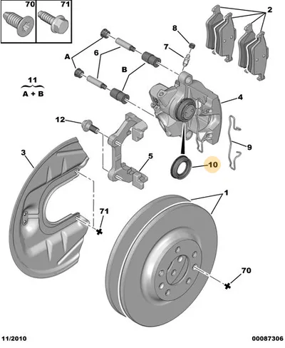 Pidurisadula remontkomplekt OEM Citroen/Peugeot - PSA  1610926580 - OE - 100% Genuine Part