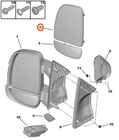 Peegliklaas vasak ülemine soojendusega OEM Jumper/Boxer/Ducato 2006- - PSA  8151LJ - OE - 100% Genuine Part