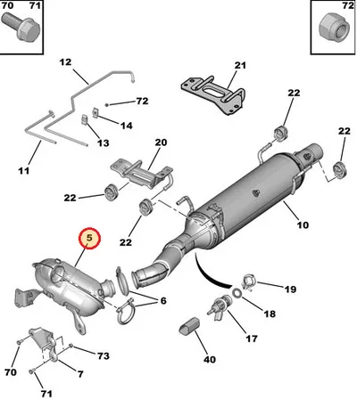 Katalüsaator OEM Jumper/Boxer 2,0HDI EURO6 - PSA  1679453780 - OE - 100% Genuine Part