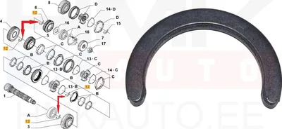 Käigukasti poolseib OEM Citroen/Peugeot - PSA  231452 - OE - 100% Genuine Part